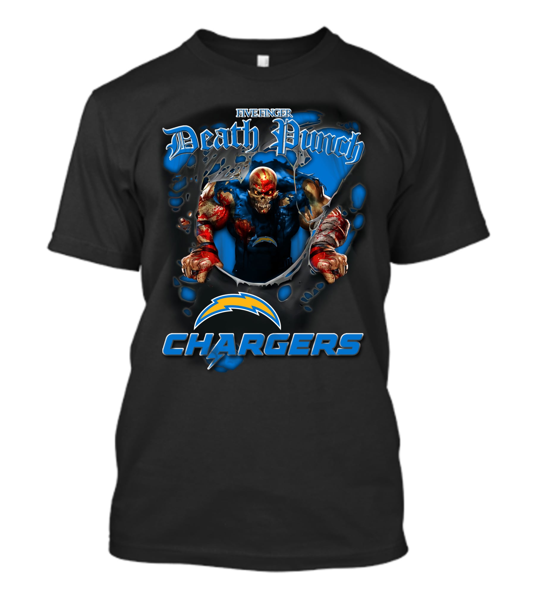 Five Finger Death Punch Chargers Nfl Football Fans T-Shirt