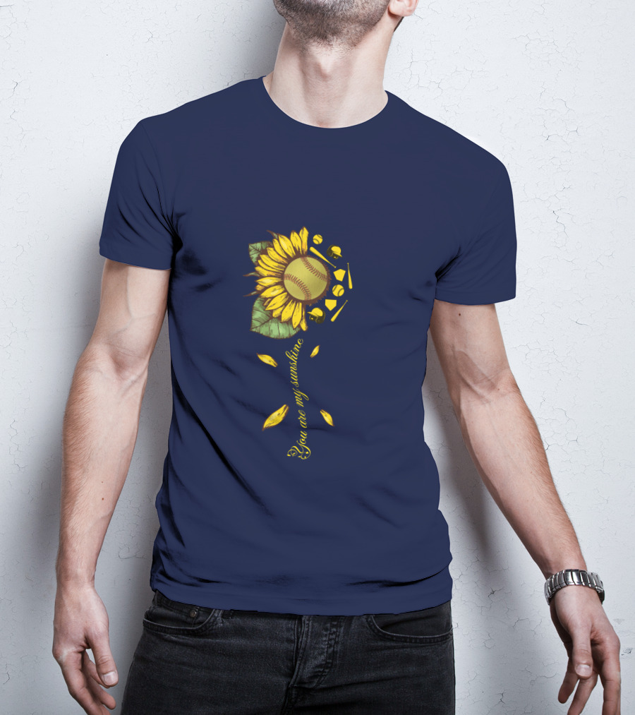 You Are My Sunshine Softball Sunflower T-Shirt