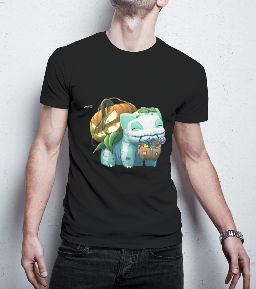 Halloween Pumpkin Bulbasaur Trick-or-Treat T-Shirt