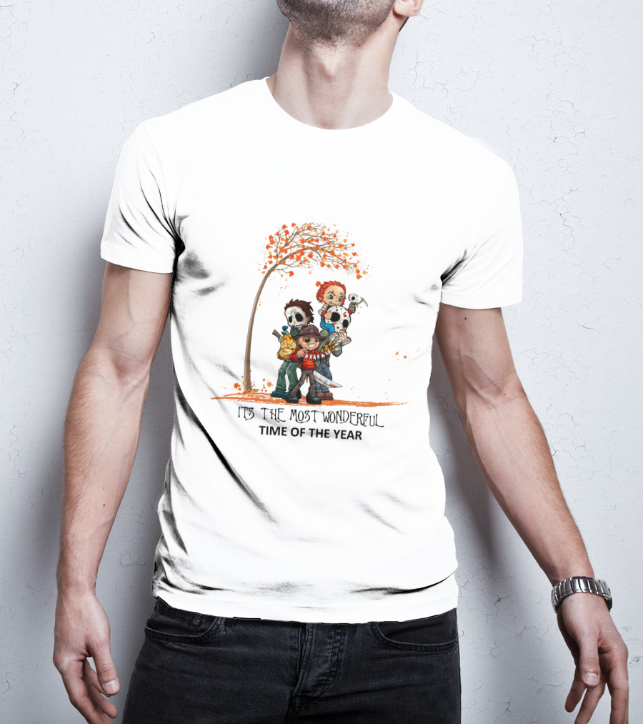 It's The Most Wonderful Time Of The Year With Halloween Horror Icons T-Shirt