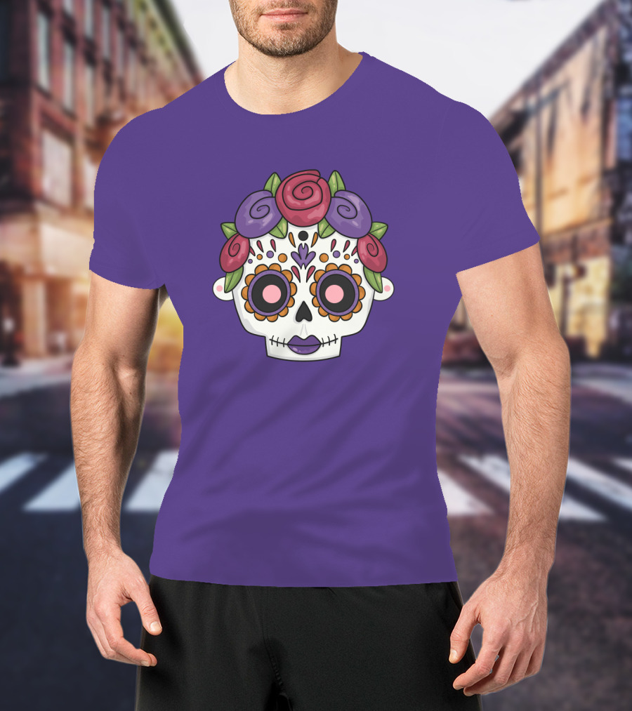 My Style My Hair Sugar Skull Rose Flower T-Shirt