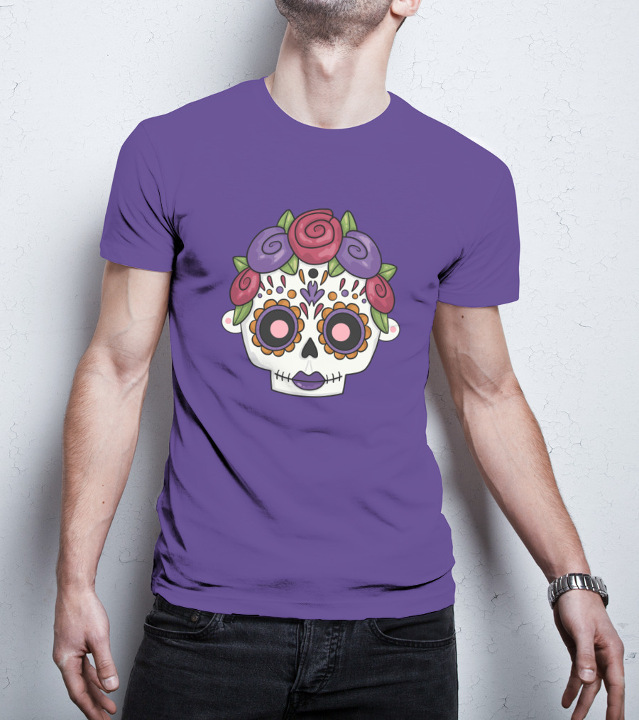 My Style My Hair Sugar Skull Rose Flower T-Shirt