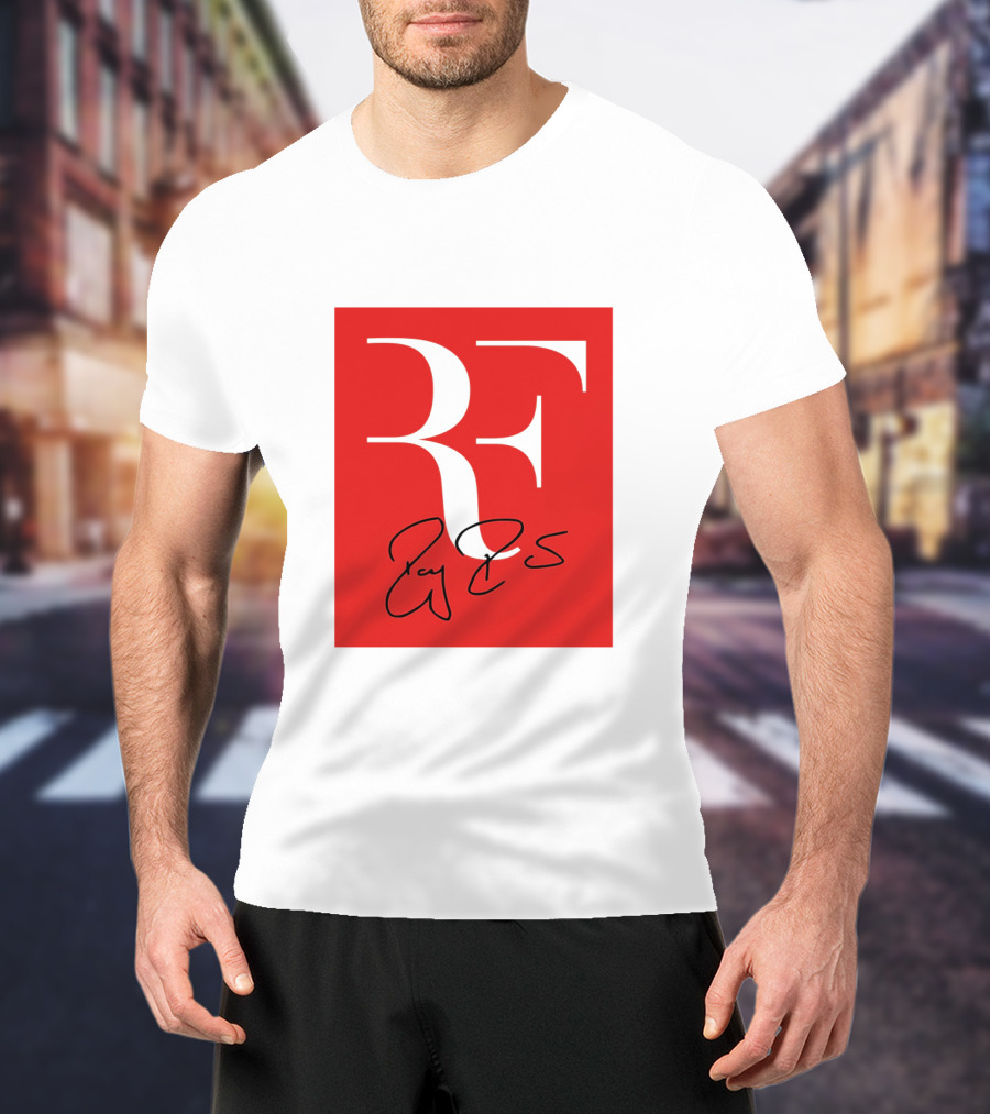 RF Roger Federer Signature Red Background Perfect Tennis T-Shirt