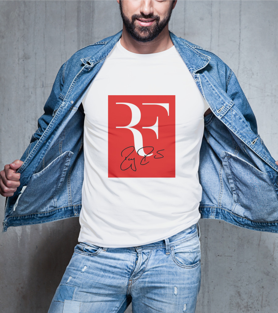 RF Roger Federer Signature Red Background Perfect Tennis T-Shirt