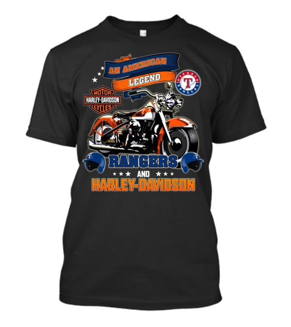 Texas Rangers Harley Davidson An American Legend T-Shirt