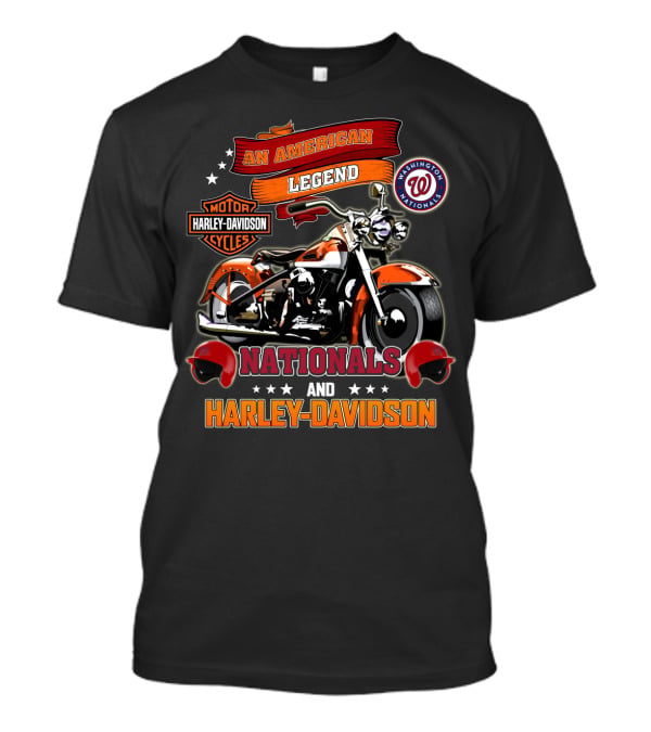 Washington Nationals An American Legend Harley Davidson Cycles T-Shirt