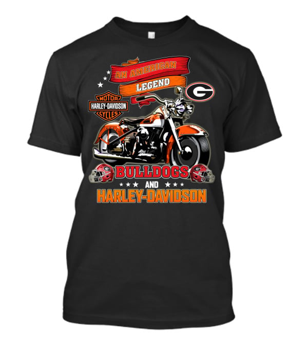 Georgia Bulldogs Harley Davidson An American Legend T-Shirt