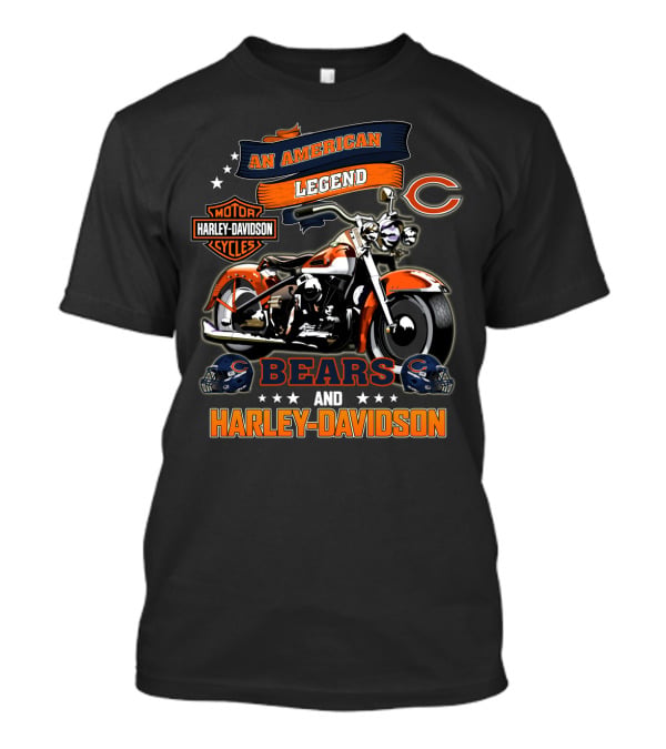 An American Legend Bears And Harley Davidson T-Shirt