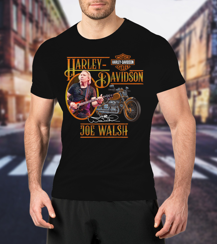 Harley Davidson Joe Walsh Motorcycle Rock Music T-Shirt