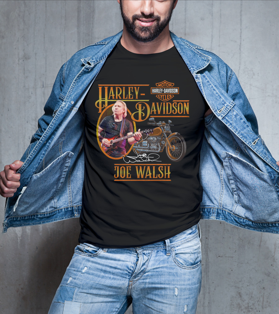 Harley Davidson Joe Walsh Motorcycle Rock Music T-Shirt
