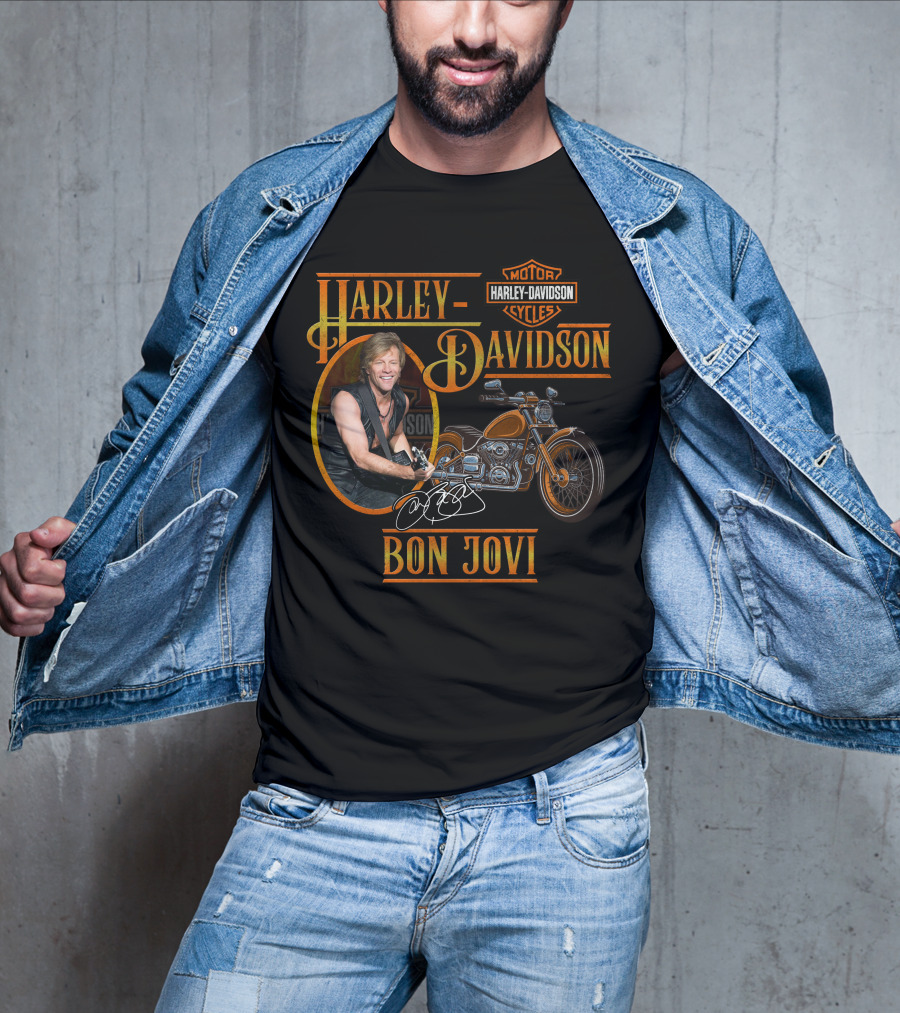 Harley Davidson Bon Jovi Motor Cycles T-Shirt