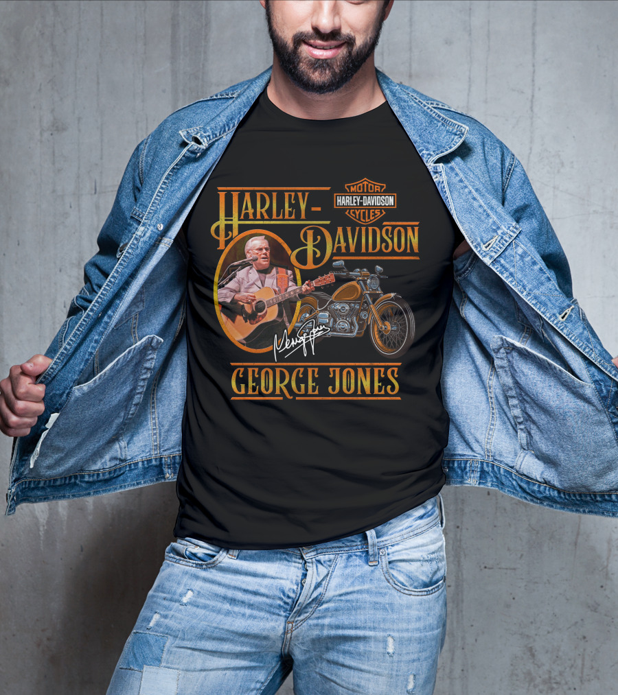 Harley Davidson George Jones Motorcycle Music T-Shirt