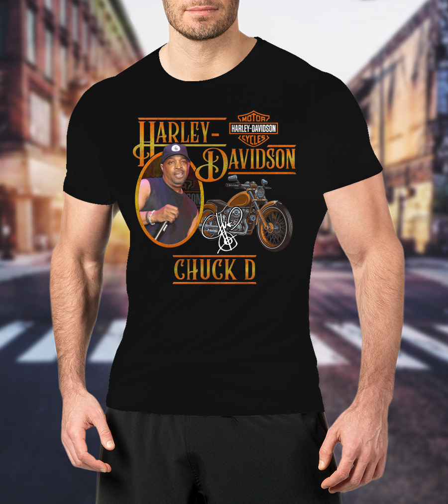 Harley Davidson Motorcycle Chuck D T-Shirt