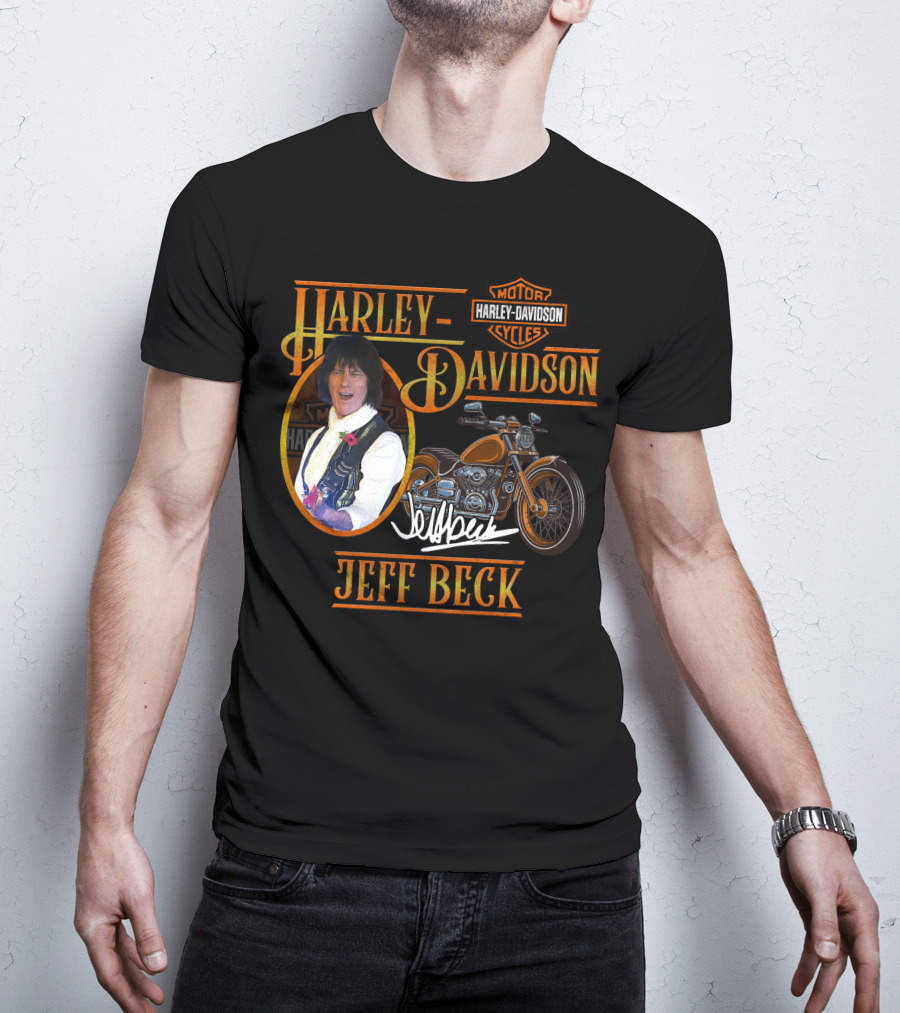 Harley Davidson Jeff Beck Motorcycles Signature T-Shirt