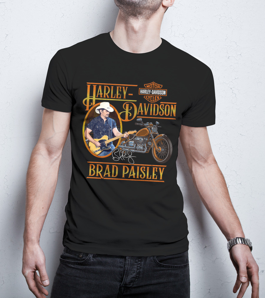 Brad Paisley Harley Davidson Motor Cycles T-Shirt
