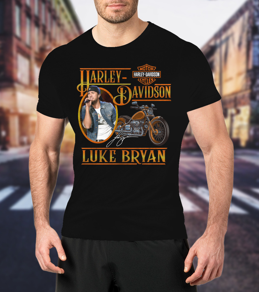 Luke Bryan Harley Davidson Motor Cycles T-Shirt