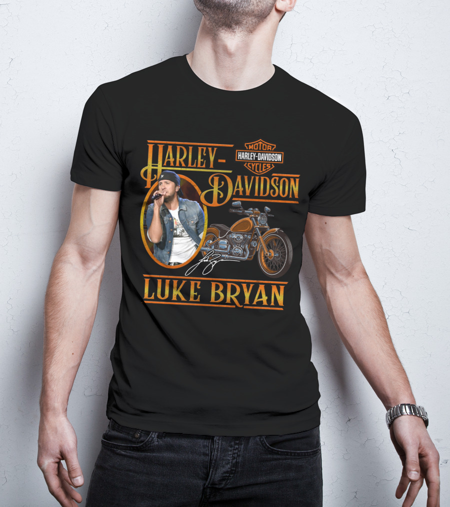 Luke Bryan Harley Davidson Motor Cycles T-Shirt