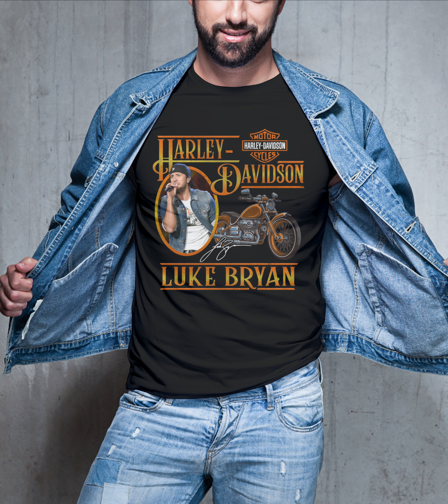Luke Bryan Harley Davidson Motor Cycles T-Shirt