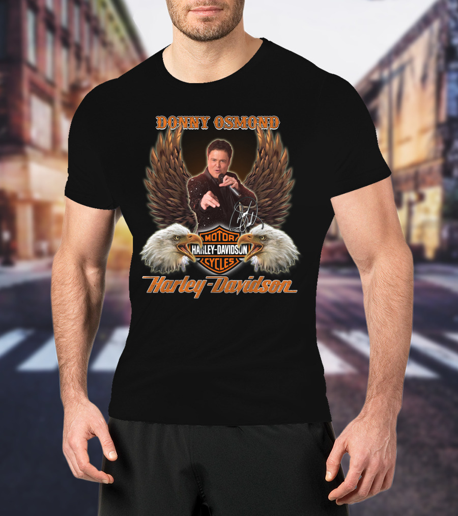 Donny Osmond Harley Davidson Motorcycles Eagles T-Shirt