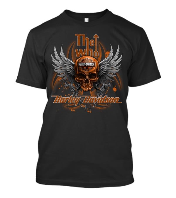 The Who Harley Davidson Skull Wings Motor Cycles T-Shirt