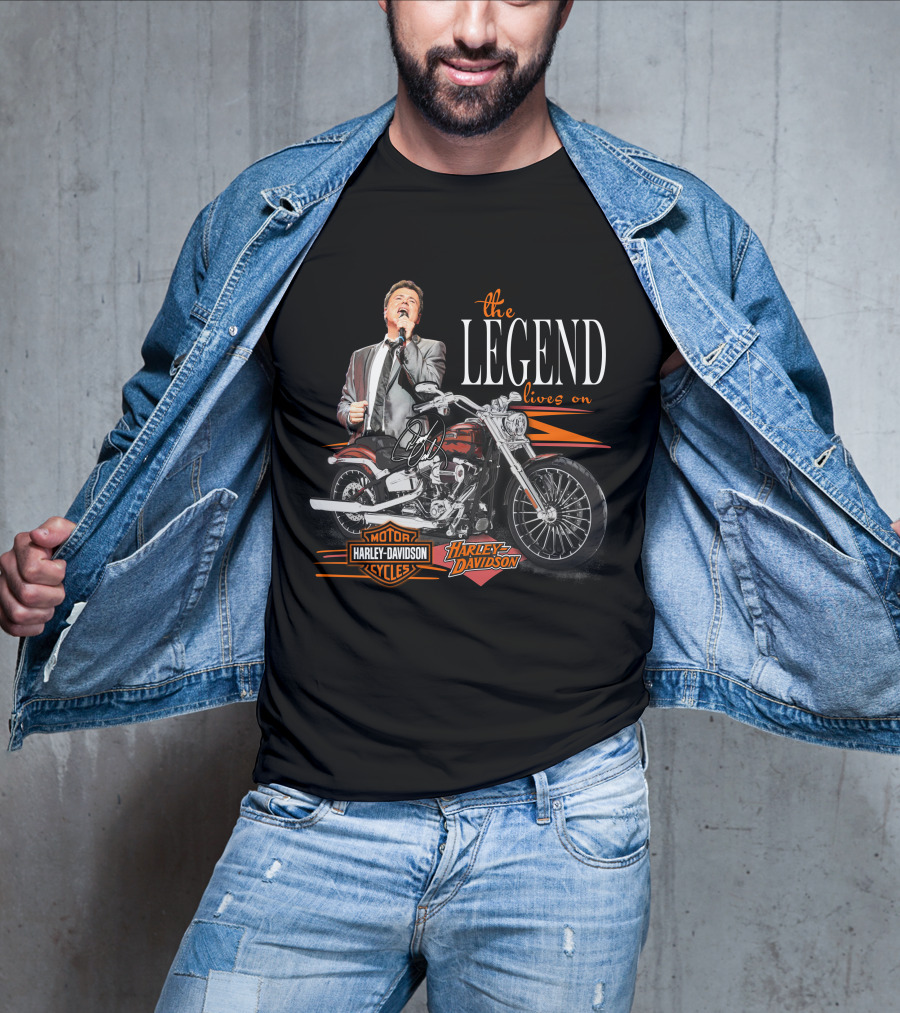 The Legend Lives On Donny Osmond Harley Davidson Motorcycles T-Shirt