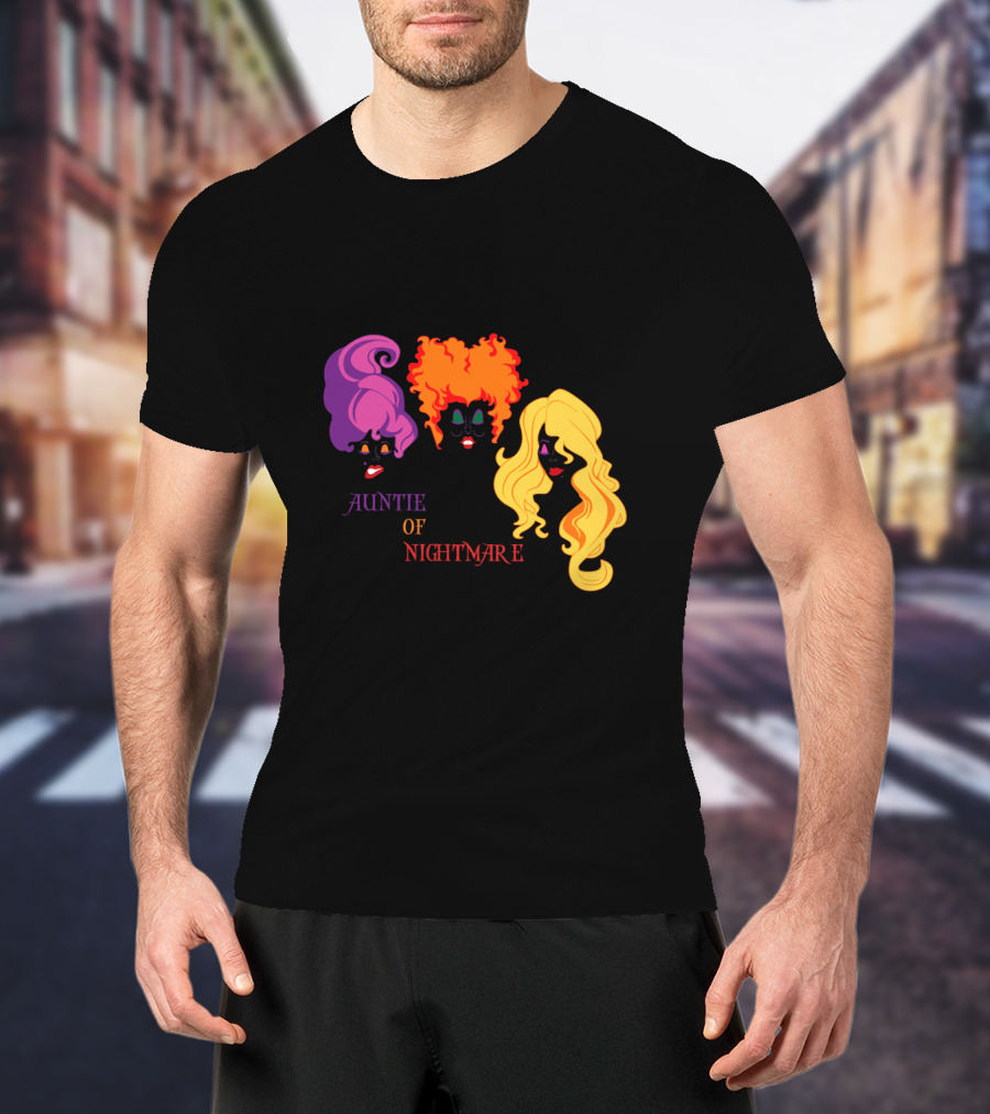 Auntie Of Nightmare Hocus Pocus Witches T-Shirt