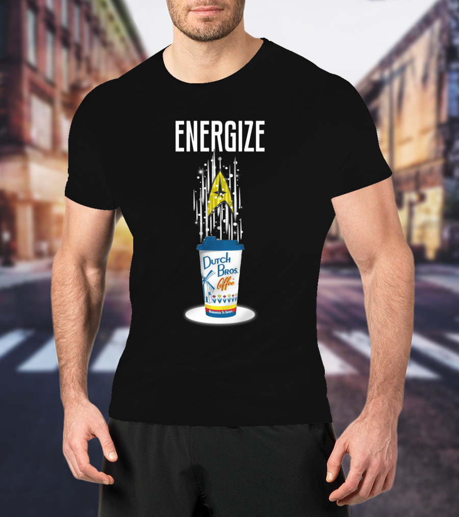 ENERGIZE Dutch Bros Coffee Star Symbol Shuttle Launch T-Shirt