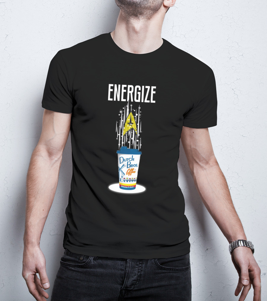 ENERGIZE Dutch Bros Coffee Star Symbol Shuttle Launch T-Shirt