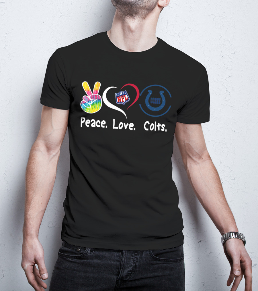 Peace Love Colts NFL Colts T-Shirt