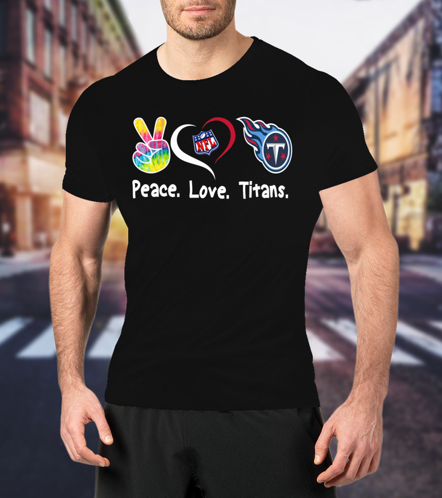 Peace Love NFL Tennessee Titans T-Shirt