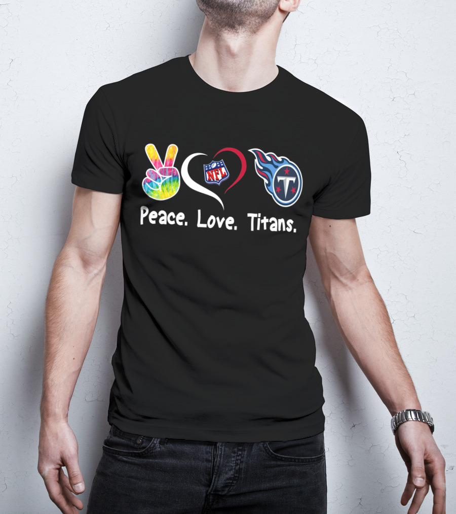 Peace Love NFL Tennessee Titans T-Shirt