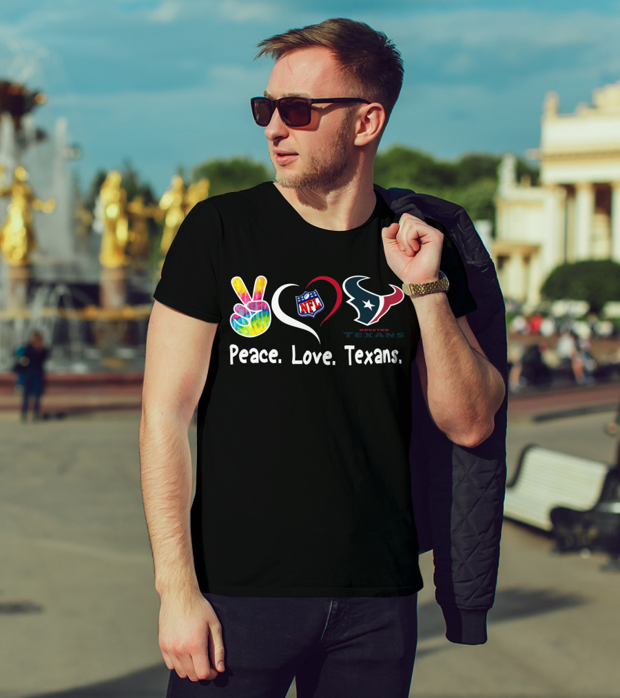 Peace Love Houston Texans NFL T-Shirt