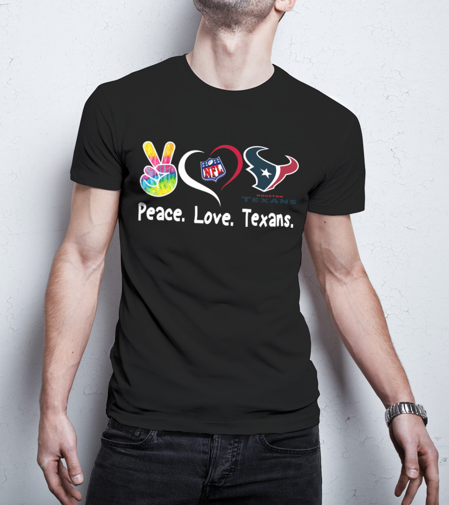 Peace Love Houston Texans NFL T-Shirt