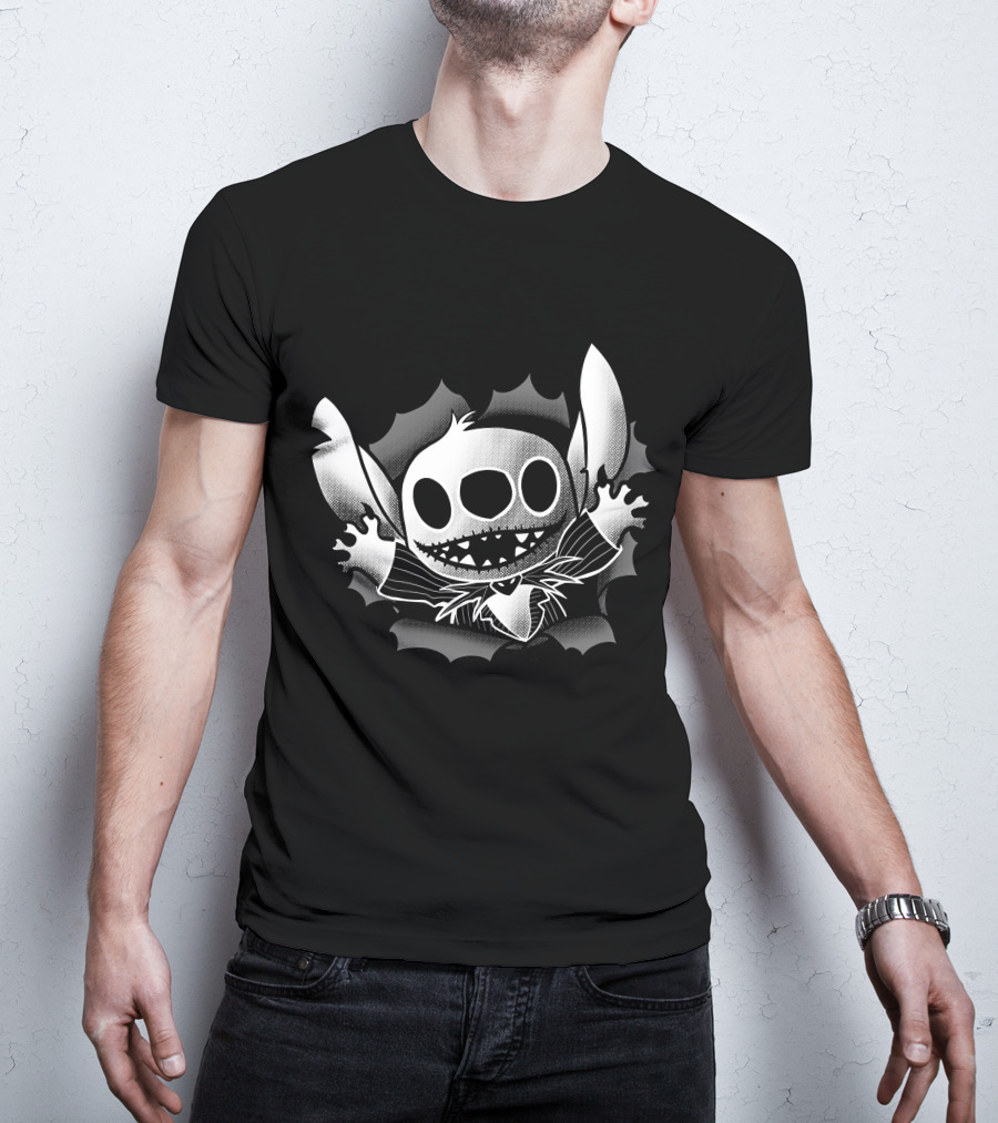 Stitch Meets Jack Skellington Crossover T-Shirt