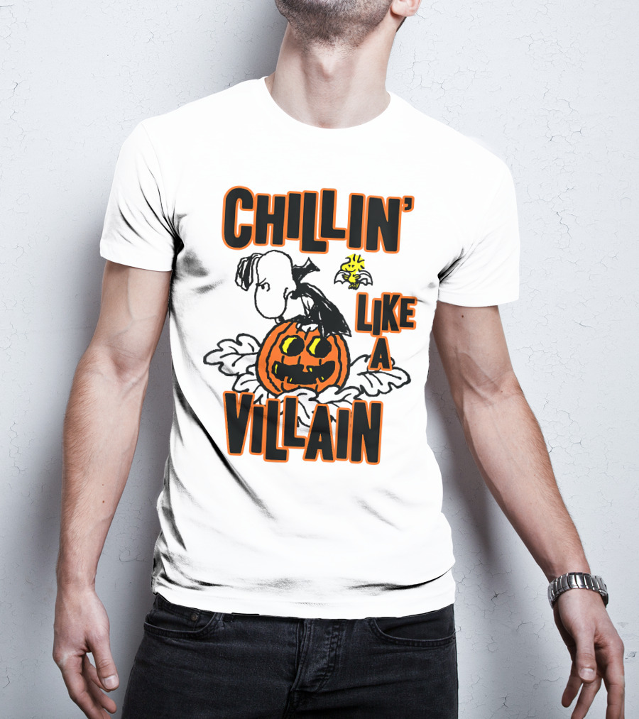 Chillin’ Like A Villain Halloween Pumpkin And Characters T-Shirt