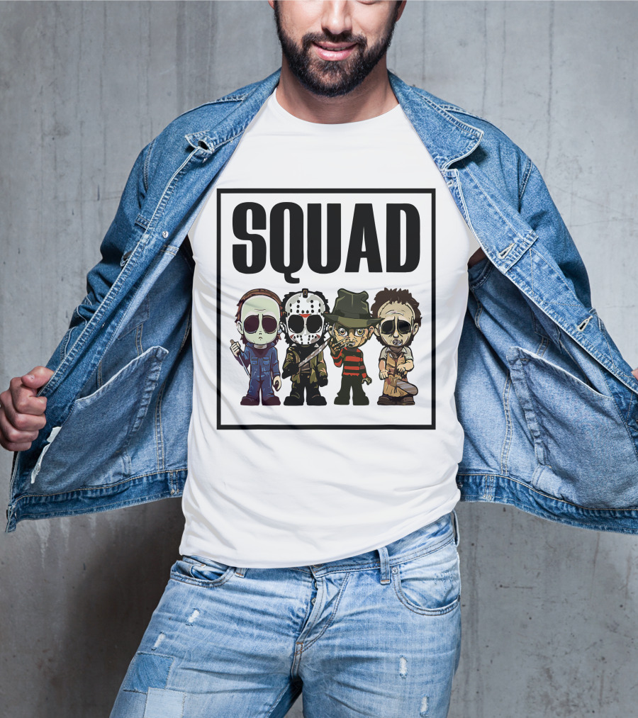 SQUAD Halloween Horror Characters Icons T-Shirt