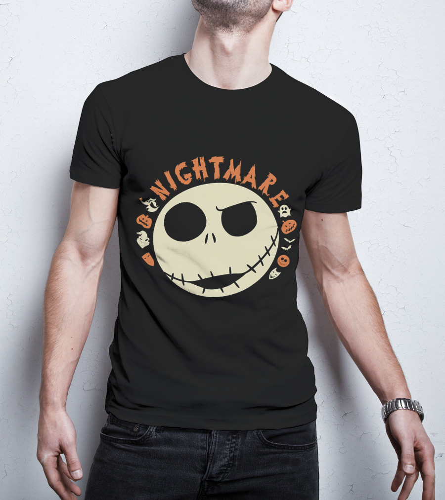 The Nightmare Before Christmas Jack Skellington Halloween Face T-Shirt
