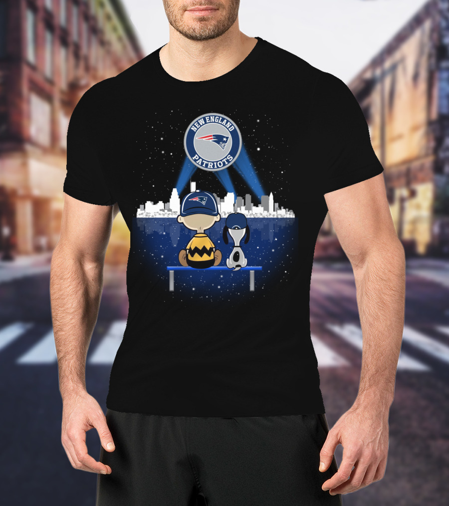New England Patriots Skyline With Characters T-Shirt