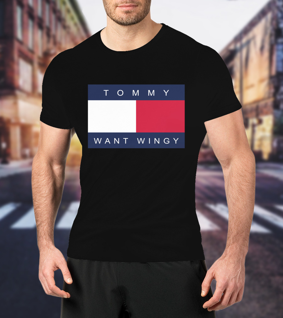 TOMMY WANT WINGY Red White Blue T-Shirt