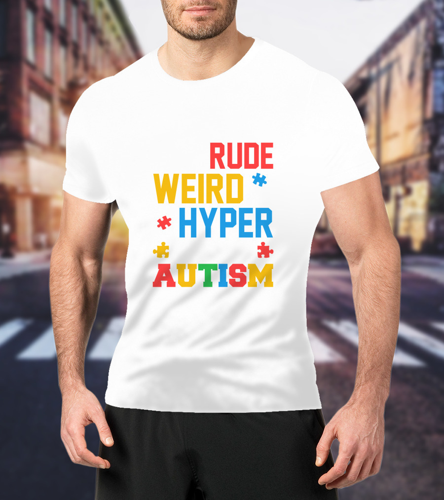 Rude Weird Hyper Autism Puzzle Pieces T-Shirt