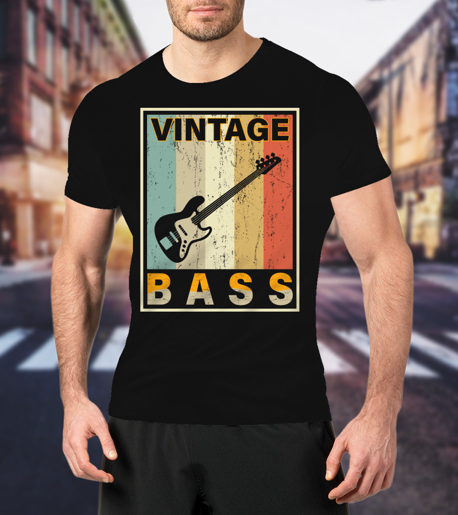 VINTAGE BASS LOVE RETRO GUITAR MUSIC T-Shirt