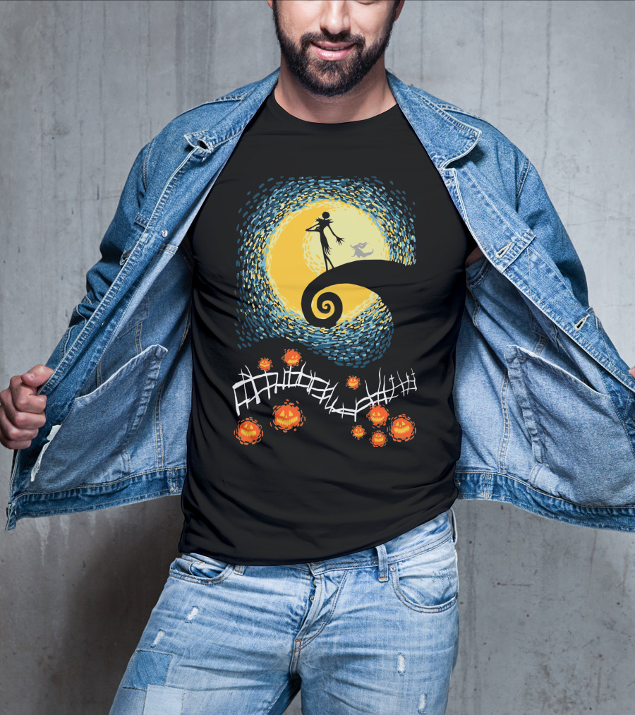 Starry Nightmare Before Christmas Van Gogh T-Shirt
