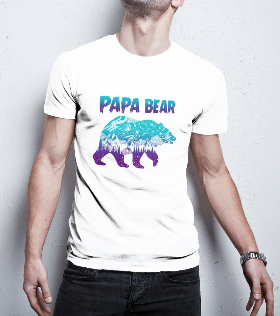 PAPA BEAR Cosmic Mountain Bear T-Shirt