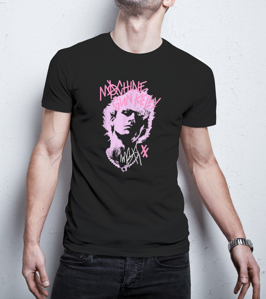 Machine Gun Kelly M.G.K Pink Silhouette XX Signature T-Shirt
