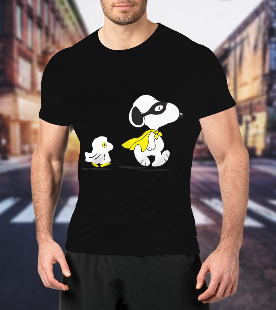 Snoopy Superhero With Woodstock Sidekick T-Shirt