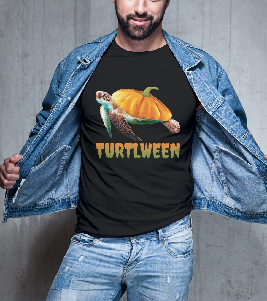 Turtlween Pumpkin Turtle Halloween Lovers Funny Turtlween T-Shirt