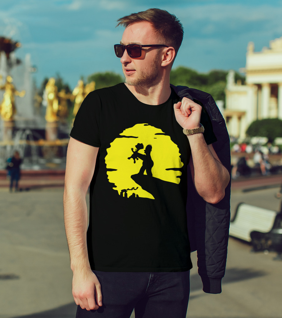 The Simpsons Homer Strangling Bart Lion King Cliff T-Shirt