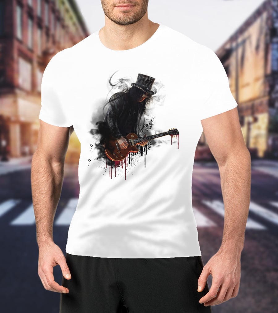 Guns N Roses Slash Heavy Metal Guitar Love Fans T-Shirt