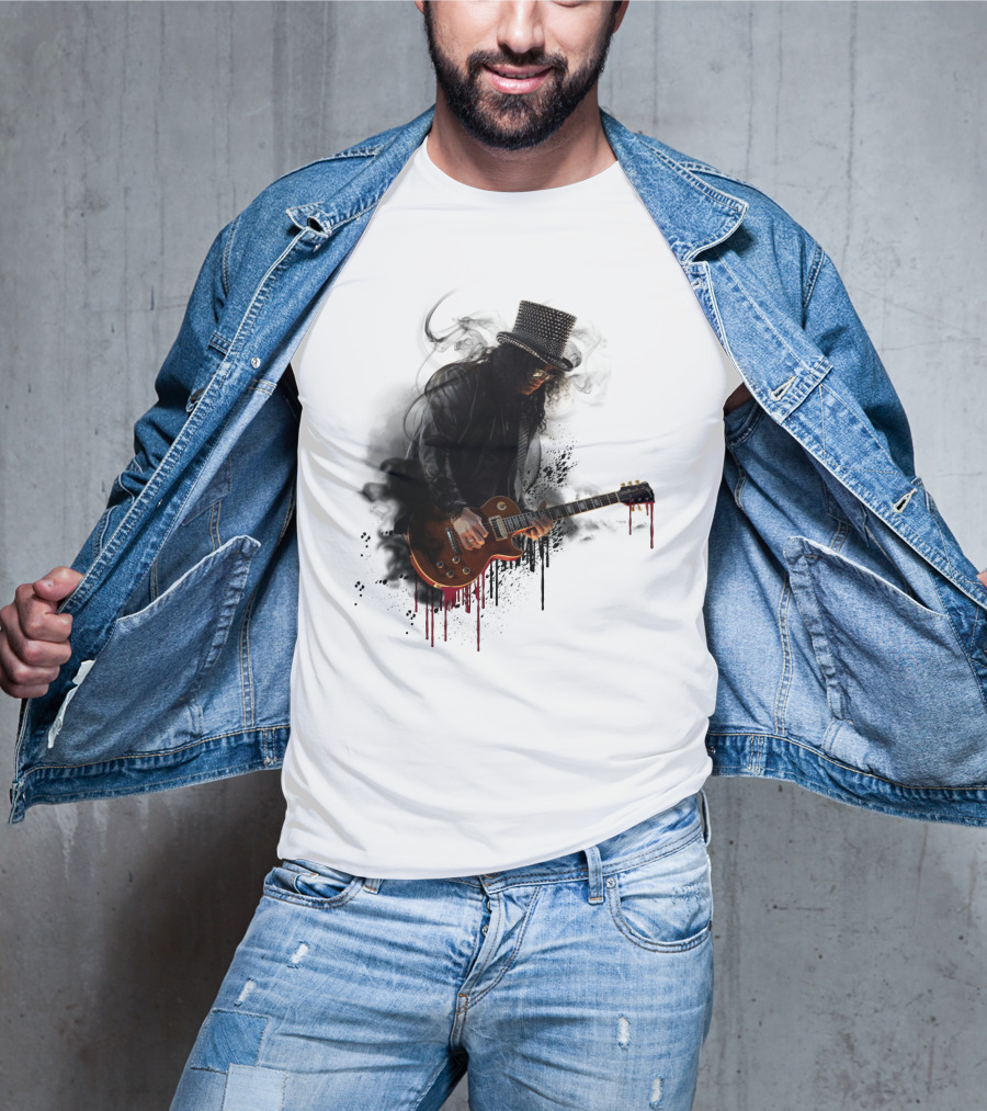 Guns N Roses Slash Heavy Metal Guitar Love Fans T-Shirt