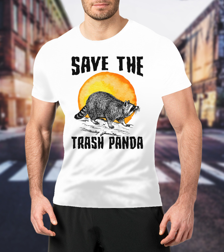 Save The Trash Panda Raccoon Raise Awareness Animal Conservation T-Shirt